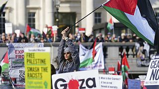 المسيرة التاضمنية مع غزة في لندن