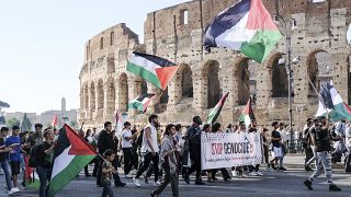 Pro-Palästina-Proteste in Rom in Italien
