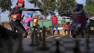 Disadvantaged children in Rwanda take up the sport of fencing