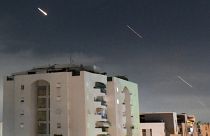 An Israeli Iron Dome air defence system in central Israel launches to intercept missiles fired from Iran.