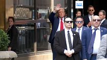 L'ex presidente Usa Donald Trump a New York per il processo sui soldi pagati alla pornostar Stormy Daniels