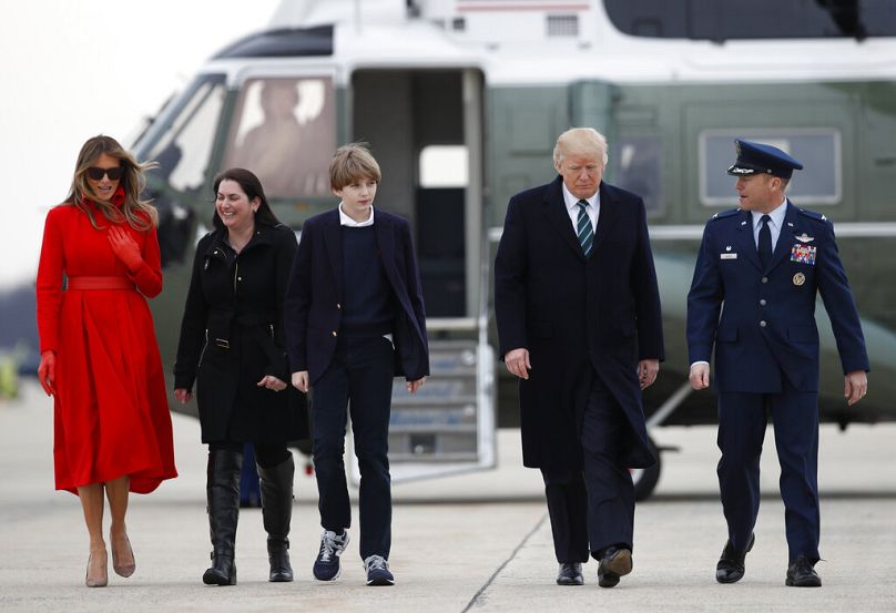 A Trump-család az Andrews légitámaszponton