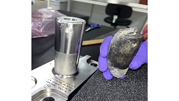 A recovered chunk of space junk from equipment discarded at the International Space Station that tore through a home in the US.