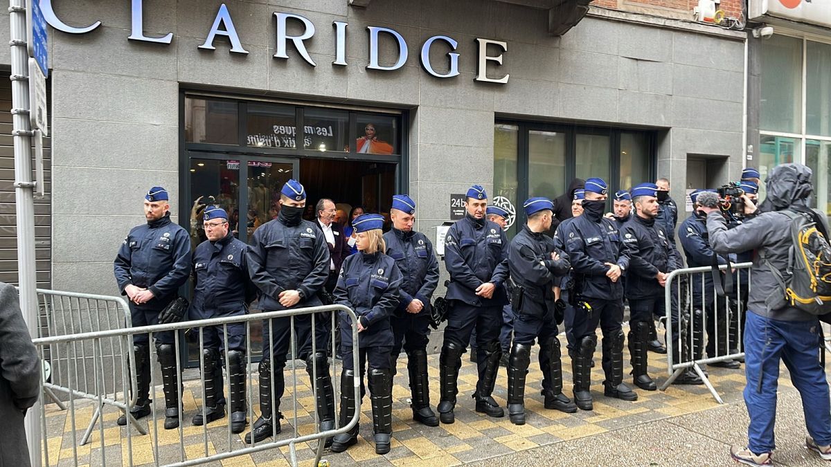 Brussels police moved in to gradually shut down the conference.