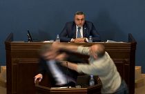 درگیری در پارلمان گرجستان 