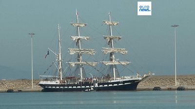 Das historische Segelschiff „Belem“ wird das Olympische Feuer nach Frankreich bringen. 