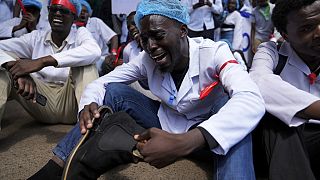 Hundreds of Kenyan doctors, medics protest demanding better pay and working conditions