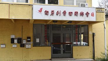 A Chinese overseas police station reportedly operating without the knowledge of the country's Interior Ministry, in Budapest, Hungary, Thursday, Oct. 27, 2022. 