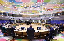 Les dirigeants de l'UE réunis lors du sommet à Bruxelles le 17 avril 2024