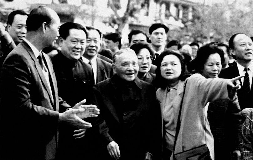 Deng Xiaoping returns to Shenzhen in March 1992, just weeks after his famous Southern Tour