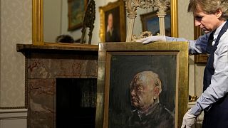 نقاشی گراهام سادرلند از چهره وینستون چرچیل، نخست‌وزیر پیشین بریتانیا