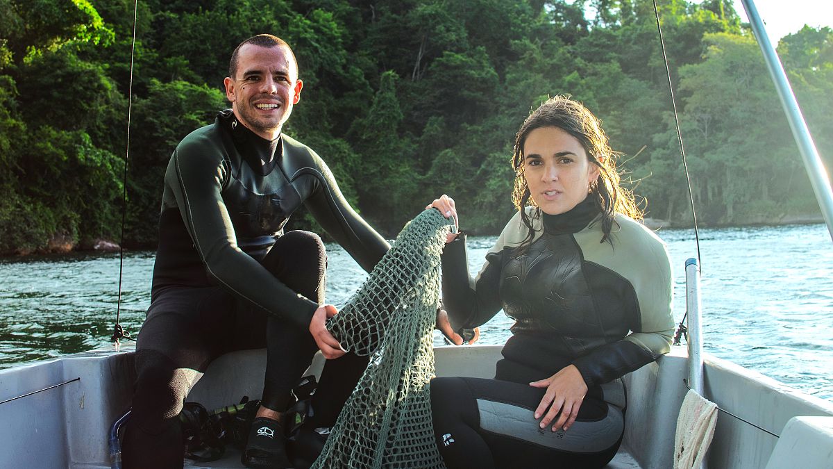 Watch: The ghost-busting couple clearing the ocean of abandoned fishing nets thumbnail