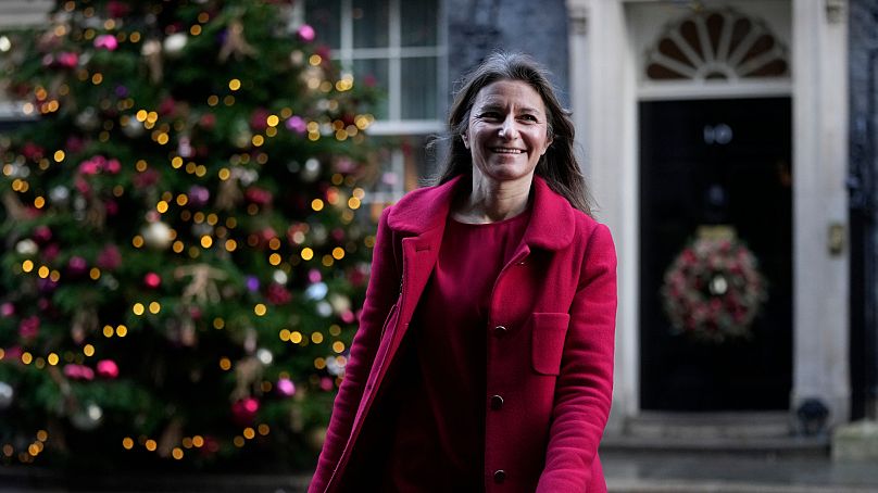 Lucy Frazer, Secretary of State for Culture, Media and Sport leaves 10 Downing Street following a Cabinet meeting in London, Tuesday, Dec. 12, 2023.
