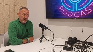 Kovács István az Euronews podcast stúdiójában 2024.04.15-én