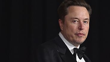 Elon Musk arrives at the 10th Breakthrough Prize Ceremony on April 13, 2024, at the Academy Museum of Motion Pictures in Los Angeles. 