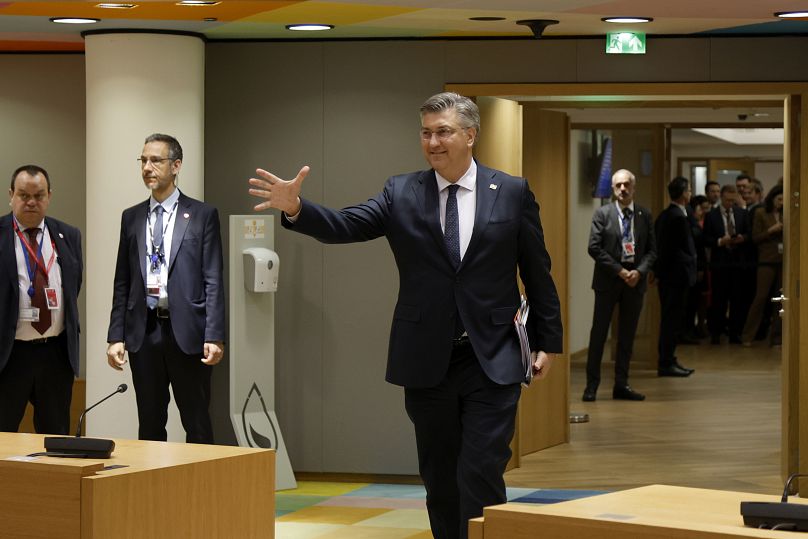 پلنکوویچ در مقر اتحادیه اروپا در بروکسل