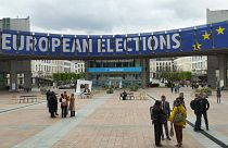 Az EP brüsszeli épülete előtti tér