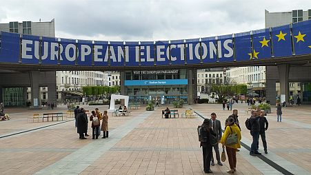 Az EP brüsszeli épülete előtti tér