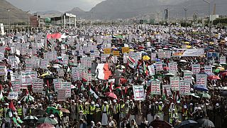 مسيرة للحوثيين تضامنًا مع غزة
