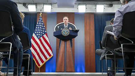 Le major-général Pat Ryder, secrétaire de presse du Pentagone; jeudi 18 avril 2024.