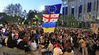 A Geórgia está a ser palco de protestos em massa devido ao plano do partido no poder de fazer avançar a chamada lei da "influência estrangeira".