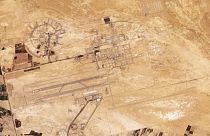 Esta imagen de satélite de Planet Labs PBC muestra el aeropuerto civil de doble uso y la base aérea de Isfahán, Irán, el jueves 18 de abril de 2024.