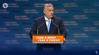 Un fragmento de la retransmisión por Internet del discurso de Orbán