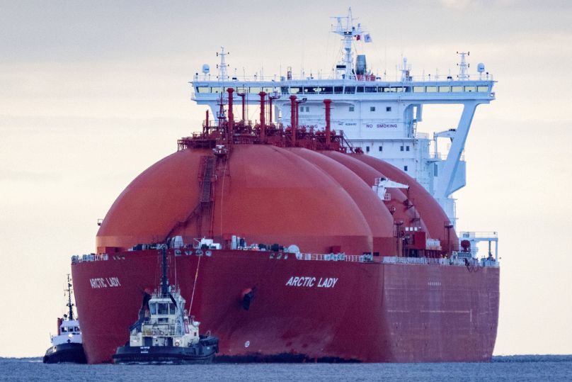 le méthanier "Arctic Lady" transporte une cargaison de gaz naturel liquéfié vers un terminal allemand en avril 2024.