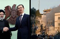 Ebrahim Raiszi iráni és Bassár el-Aszad szíriai elnök - Damaszkusz, 2023 május 3.
