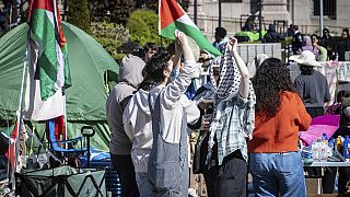 Διαμαρτυρία φιλοπαλαιστίνιων φοιτητών στο πανεπιστήμιο Columbia στη Νέα Υόρκη