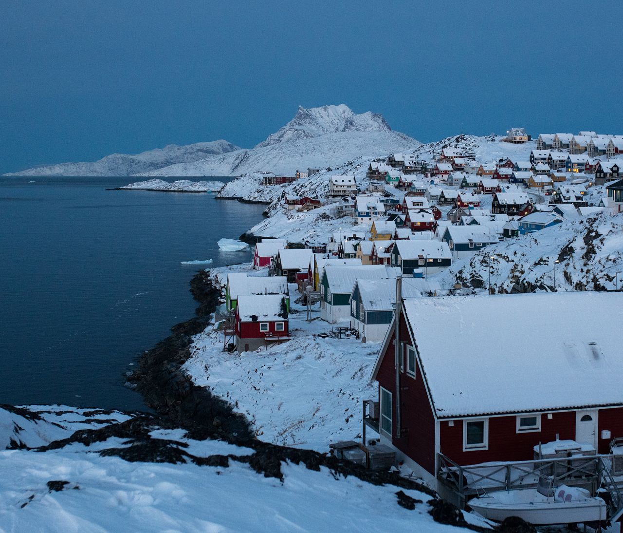 Photo shows Nuuk, the capital of Greenland