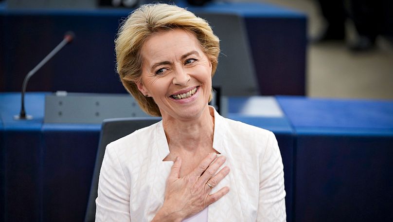 Ursula von der Leyen lors de sa confirmation par le Parlement