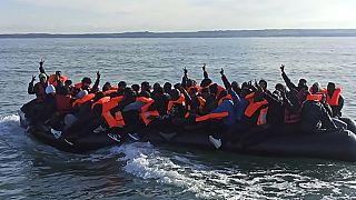 Menekültek Franciaország északi partjainál, 2024. április 23-án (Prefecture Maritime du Nord et de la Manche)