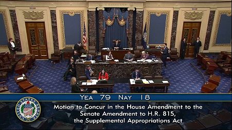 Resultados da votação no Senado sobre pacote de ajuda externa de 95 mil milhões de dólares