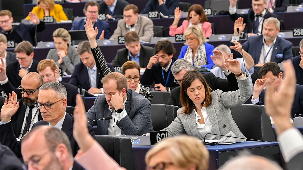 Szavazás az Európai Parlament plenáris ülésén 2024. április 24-én