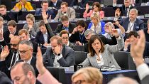 Голосование евродепутатов на сессии в Страсбурге