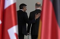 Der britische Premier Sunak zu Besuch bei dem deutschen Kanzler Scholz in Berlin.