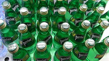 Bottles of Perrier