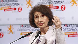 Cumhurbaşkanlığı seçimlerinin ilk turunu sağcı aday Gordana Siljanovska-Davkova açık ara kazandı