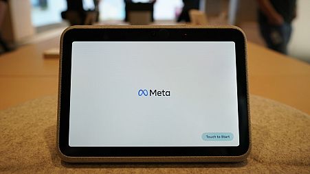 A Meta Portal Go is displayed during a preview of the Meta Store in Burlingame, Calif., on May 4, 2022. 