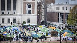 A Columbia Egyetem kampusza, 2024 április 24.