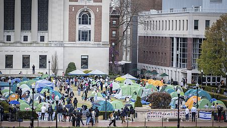 A Columbia Egyetem kampusza, 2024 április 24.