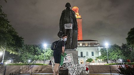 مظاهرة تضامنية مع فلسطين في جامعة تكساس