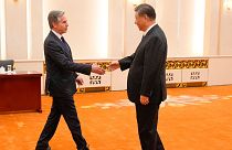 دیدار آنتونی بلینکن، وزیر خارجه آمریکا با شی جین‌پینگ، رئیس‌جمهور چین 