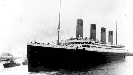 Titanic leaves Southampton, England on her maiden voyage.