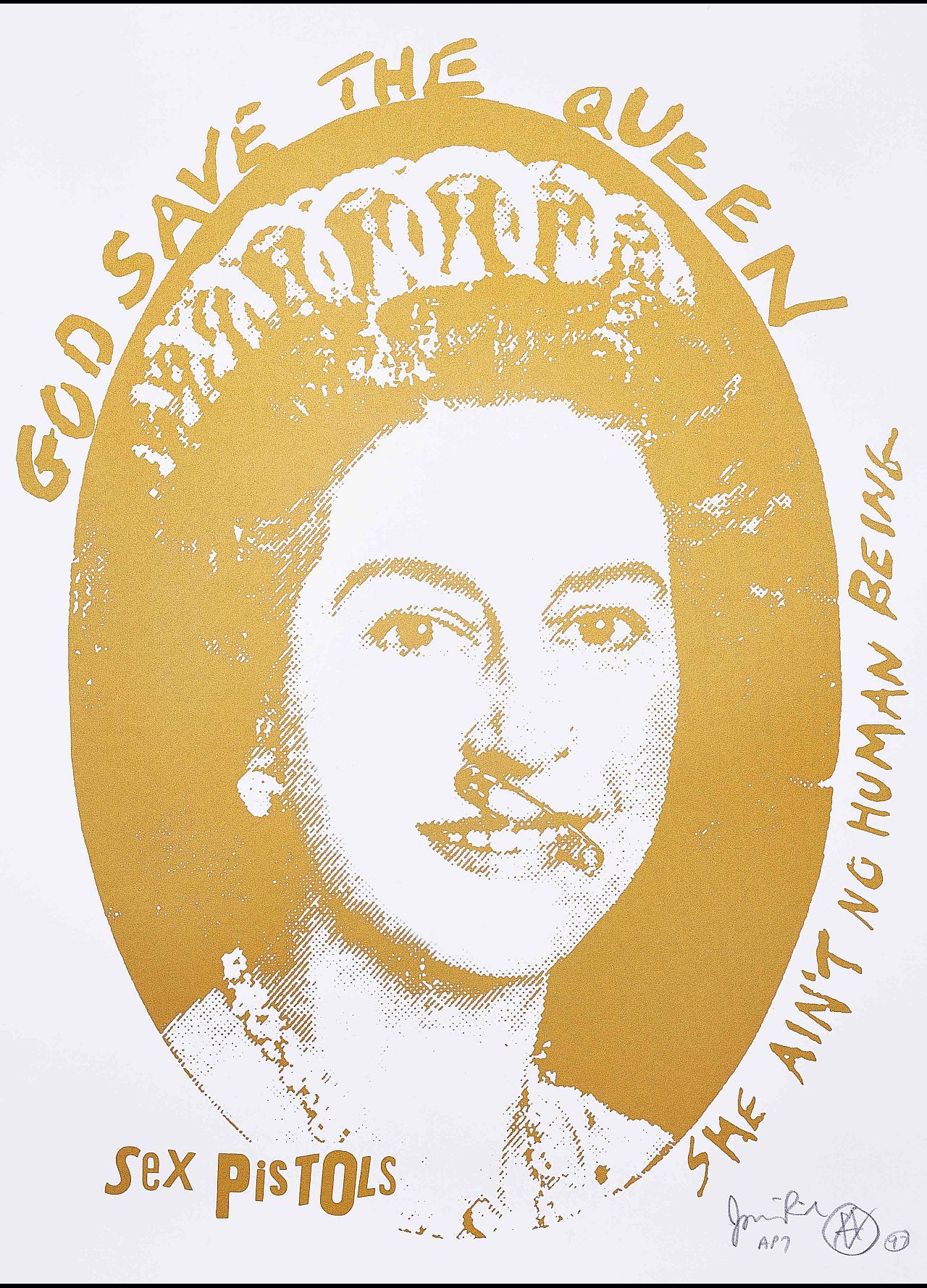 God Save the Queen (Gold) by Jamie Reid