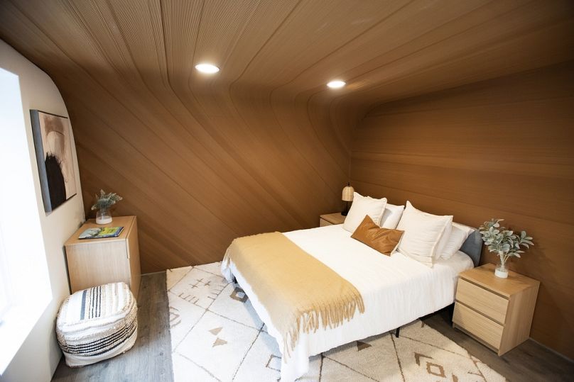 Maine'de üç boyutlu yazıcı ile basılan ilk Bieoev3D'nin yatak odası