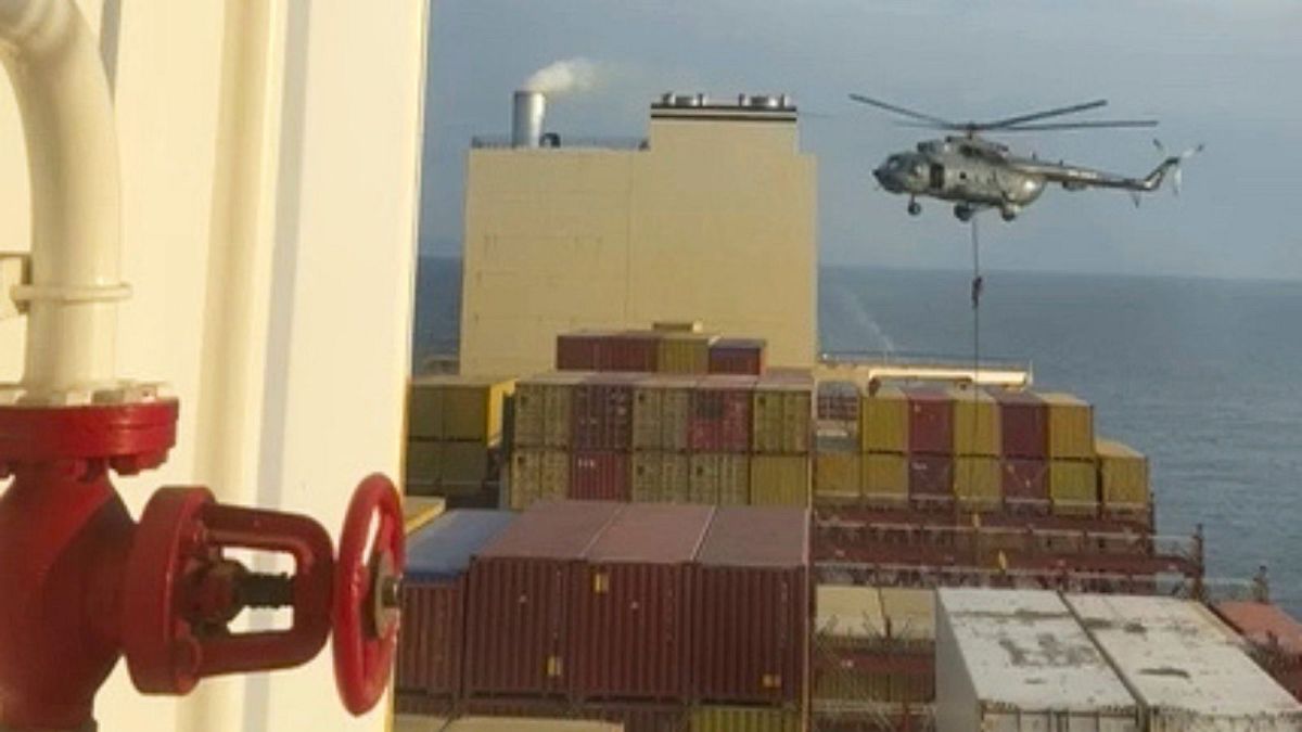 کشتی پرتغالی توقیف شده به دست ایران در تنگه هرمز