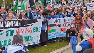 المظاهرات الداعمة للفلسطينيين في لندن