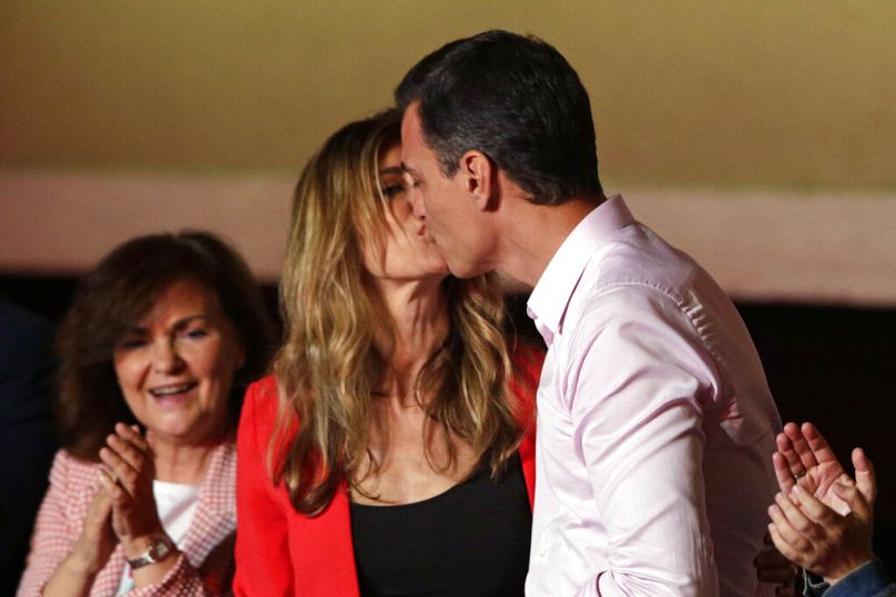 Pedro Sánchez y su mujer Begoña Gómez.